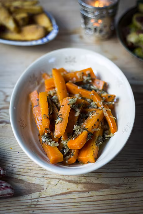 Roasted Carrots in a Bag with Herby Butter | DonalSkehan.com, The ultimate no-fuss side dish for Christmas or a Sunday roast.