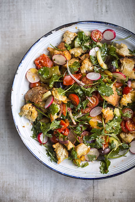 Middle Eastern Bread Salad | DonalSkehan.com, One of the best ways of using up that stale sourdough lurking at the bottom of the bread bin.