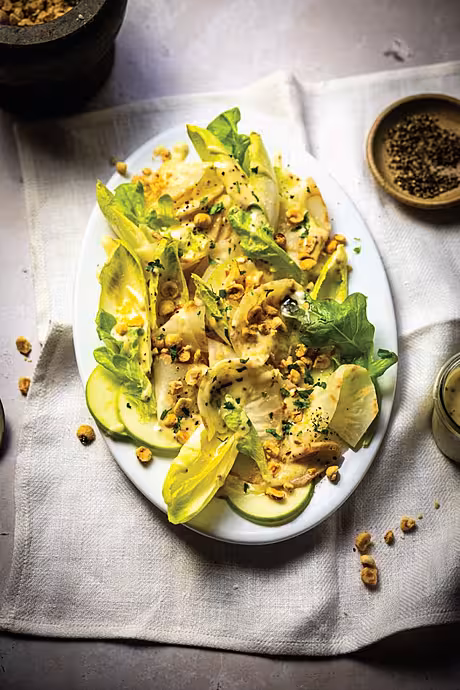Roast Celeriac Salad and Hazelnut and Winter Leaves | DonalSkehan.com