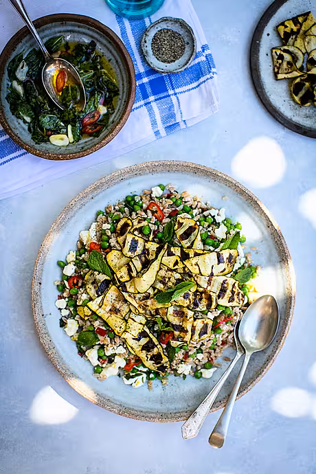 Griddled Courgette Salad with Chilli & Mint Salsa | DonalSkehan.com, A light supper making the most of summer's finest ingredients.