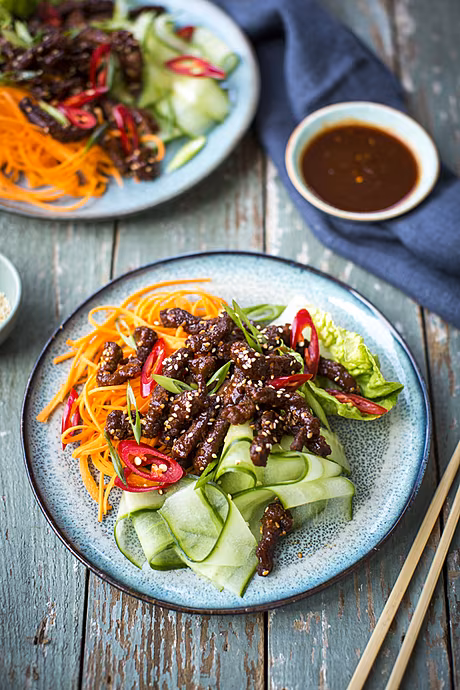 Crispy fried beef salad | DonalSkehan.com, Healthy midweek meal with a twist. 