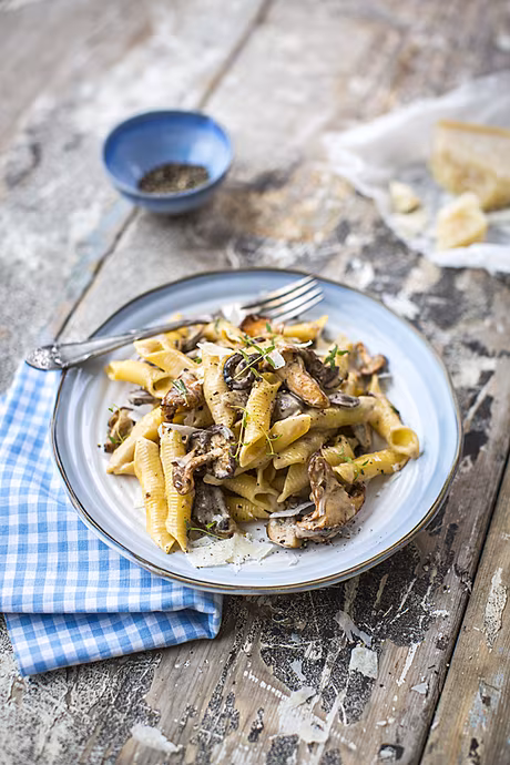 Fuzi Pasta with a Creamy Mushroom Sauce | DonalSkehan.com, Taking simple pasta up a notch! 