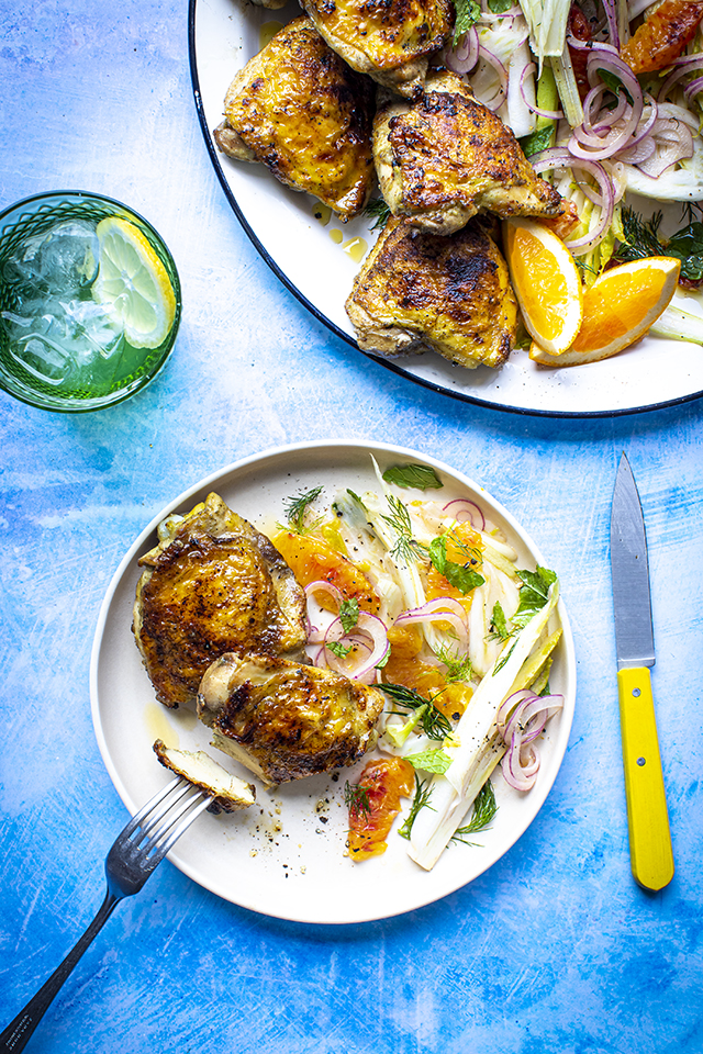 Lemon & Oregano Chicken with Fennel Salad | DonalSkehan.com
