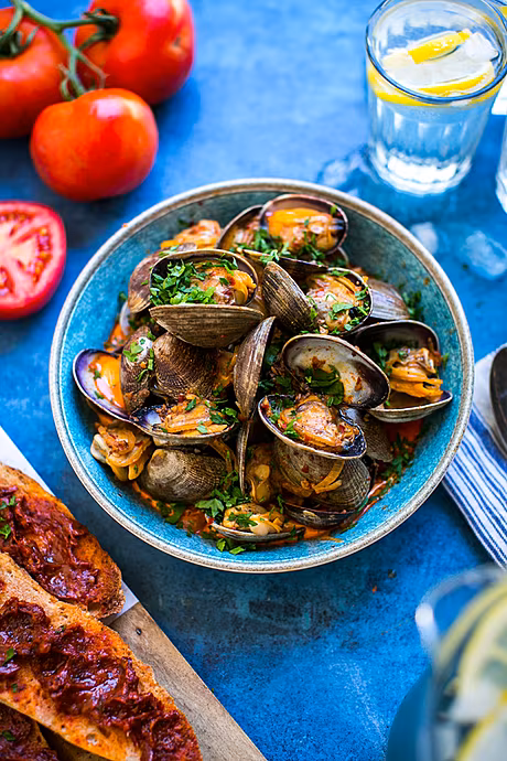 ‘Nduja Clams & Tomato Sourdough | DonalSkehan.com, Quick meal to serve as a starter to light meal.
