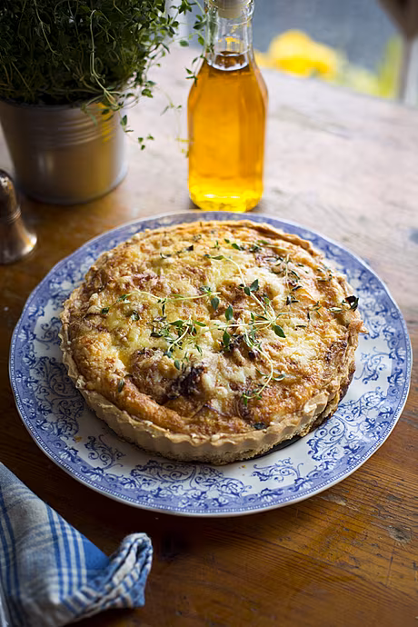 Potato, Cheese & Onion Tart | DonalSkehan.com, Perfect for sharing with friends & family! 
