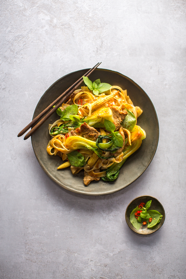 Pork Drunken Noodles | DonalSkehan.com