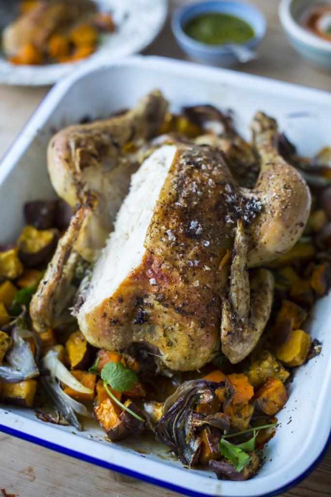 Simple Roast Chicken, Sweet Potato & Coriander Salsa | DonalSkehan.com, A new take on a Sunday roast!