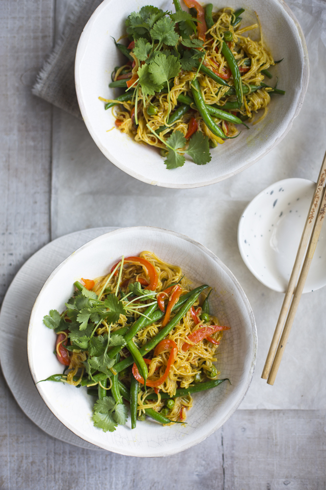 One Pan Singapore Noodles | DonalSkehan.com, A quick fix dinner that packs a flavour punch! 