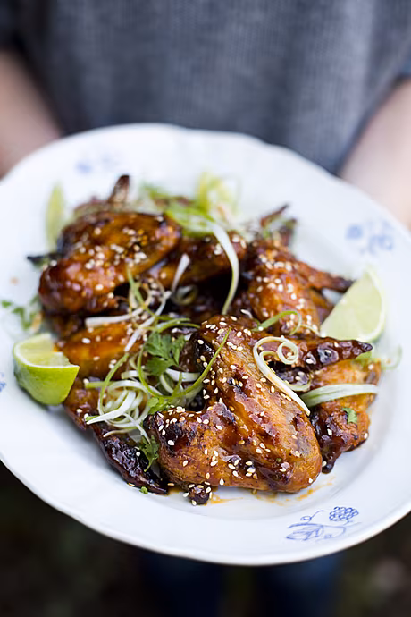 Sriracha Baked Chicken Wings | DonalSkehan.com, Perfect for summer BBQs or as a snack.