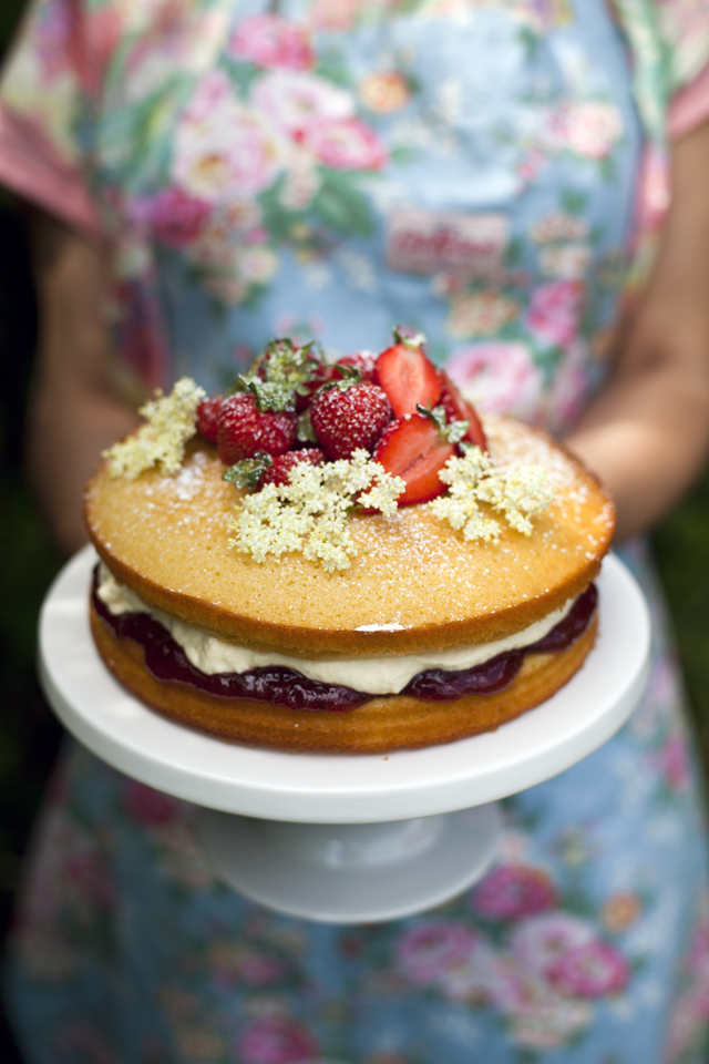 Strawberry and Elderflower Cake | DonalSkehan.com, Summertime flavours, perfect for sharing with friends.