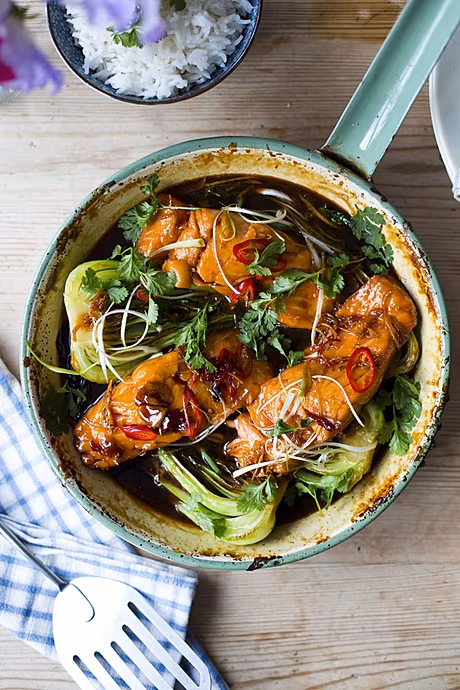 Vietnamese Caramel Salmon | DonalSkehan.com, A delicate, sweet and sticky dish!