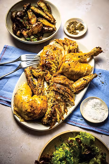 Roast Chicken with Wild Garlic Butter & Jerusalem Artichokes | DonalSkehan.com