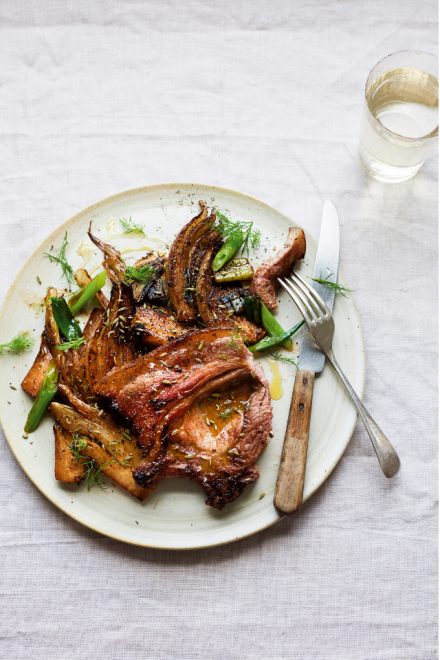 Crispy Fennel Pork Chops with Pan-fried Fennel | DonalSkehan.com